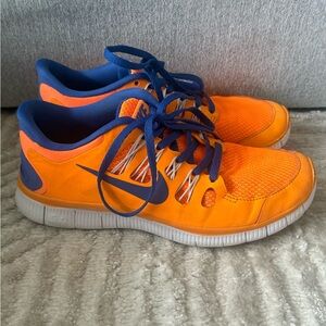 Nike Orange and Blue Sneakers